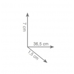 Gedy Kent Reling Podwójny 38,5 cm Ścienny chrom 5523