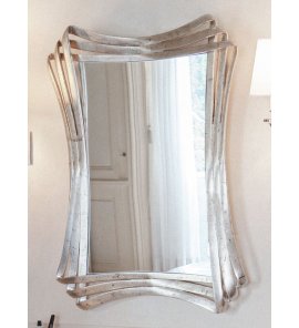 Gentry Home Aline Lustro ścienne 90x70 cm wykończenie Tiffany Silver 10-032