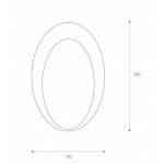 Gentry Home Allison Lustro ścienne 90x70 cm wykończenie Tiffany Silver 10-037