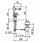 Gentry Home Antique Bateria bidetowa Chrom 8240
