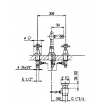 Gentry Home Antique Bateria bidetowa 3-otworowa Chrom 8256