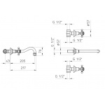Gentry Home Antique Bateria umywalkowa podtynkowa 3-otworowa Chrom 8286