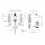 Gentry Home Ascot Bateria bidetowa 3-otworowa Chrom 8790