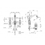 Gentry Home Ascot Bateria bidetowa 3-otworowa Chrom 8785