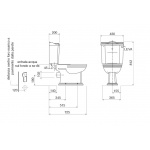 Gentry Home Balasani Spłuczka kompaktowa do miski Biała 4008