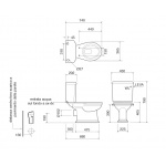 Gentry Home Belgravia Miska WC kompaktowa stojąca Biała 2504