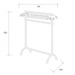 Gentry Home Brunel Wieszak stojący na ręczniki Chrom 8695