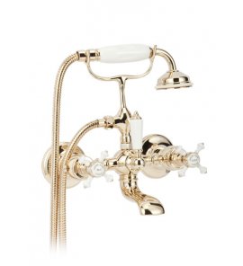 Gentry Home Chelsea Bateria wannowa ścienna ze słuchawką prysznicową Chrom 8160