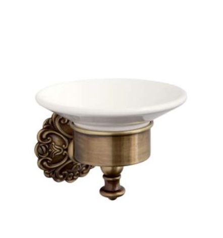 Gentry Home Ivy Mydelniczka ceramiczna z uchwytem ściennym bronze 10741-B