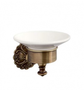 Gentry Home Ivy Mydelniczka ceramiczna z uchwytem ściennym bronze 10741-B