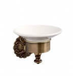 Gentry Home Ivy Mydelniczka ceramiczna z uchwytem ściennym bronze 10741-B
