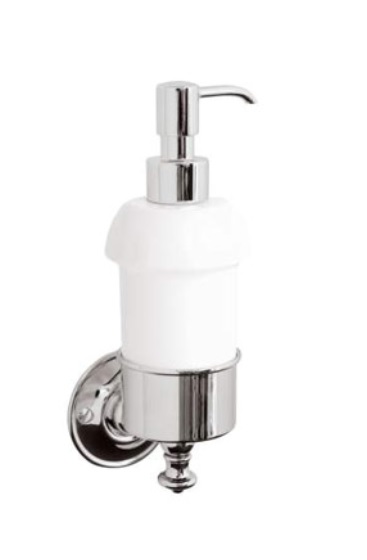 Gentry Home Kent Dozownik do mydła w płynie z uchwytem ściennym Chrom 10529