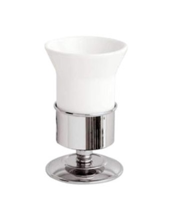 Gentry Home Kent Kubek ceramiczny na szczoteczki stojący Chrom 10523