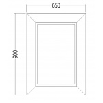 Gentry Home Liberty Lustro ścienne 90x65 cm wykończenie Silver 3109