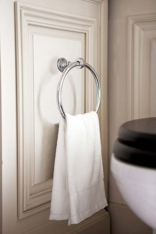 Gentry Home Queen Wieszak na ręczniki okrągły Chrom 10215