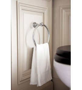 Gentry Home Queen Wieszak na ręczniki okrągły Chrom 10215