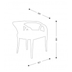 Gentry Home Sue Fotel z litego drewna Havana 20-010