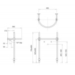 Gentry Home Victorian Konsola pod umywalkę podgrzewana Chrom 9088