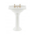 Gentry Home Victorian Umywalka 63,5x48,5 cm z otworem na baterię Biała 2001