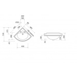 Gentry Home Victorian Umywalka narożna z otworem na baterię Biała 2017