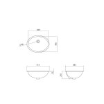 Gentry Home Victorian Umywalka podblatowa 51,5x38,3 cm Biała 2009