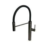       Gessi 316 Bateria kuchenna jednouchwytowa 1-otworowa Black Metal Brushed 60010.707 W MAGAZYNIE 