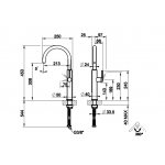 Gessi 316 Bateria kuchenna z obrotową wylewką Steel Brushed 60018.239
