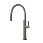 Gessi 316 Bateria kuchenna z obrotową i wyciąganą wylewką Steel Brushed 60024.239