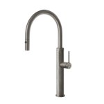Gessi 316 Bateria kuchenna z obrotową i wyciąganą wylewką Steel Brushed 60026.239