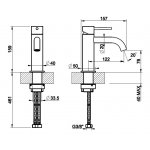 Gessi 316 Cesello Bateria umywalkowa jednootworowa bez korka steel brushed 54402.239