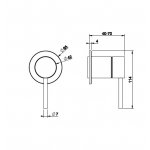 Gessi 316 Cesello Mieszacz ścienny element zewnętrzny steel brushed 54419.239