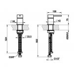 Gessi 316 Cesello Mieszacz umywalkowy jednootworowy steel brushed 54405.239