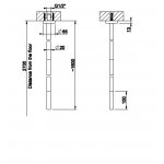 Gessi 316 Cesello Wylewka sufitowa steel brushed 54499.239