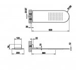 Gessi 316 Deszczownica ścienna steel brushed 45163.239