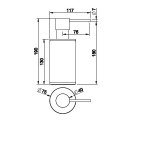 Gessi 316 Dozownik z białą ceramiką wolnostojący steel brushed 54737.239