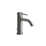 Gessi 316 Intreccio Bateria umywalkowa jednootworowa z korkiem steel brushed 54101.239