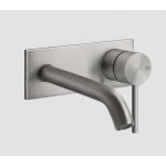 Gessi 316 Flessa Bateria umywalkowa ścienna bez korka element zewnętrzny steel brushed 54084.239