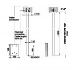 Gessi 316 Flessa Bateria umywalkowa elektroniczna sufitowa element zewnętrzny steel brushed 54024.239