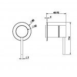 Gessi 316 Flessa Mieszacz ścienny element zewnętrzny steel brushed 54019.239