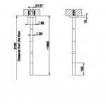 Gessi 316 Flessa Wylewka sufitowa Steel Brushed 54099.239