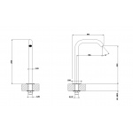 Gessi 316 Flessa Wylewka umywalkowa jednootworowa steel brushed 54093.239