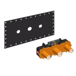 Gessi Venti20 Bateria umywalkowa 3-otworowa element podtynkowy chrom 45089.031