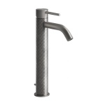 Gessi 316 Intreccio Bateria umywalkowa jednootworowa z korkiem steel brushed 54104.239