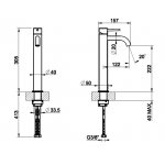 Gessi 316 Intreccio Bateria umywalkowa jednootworowa bez korka steel brushed 54109.239