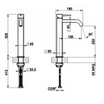 Gessi 316 Intreccio Bateria umywalkowa jednootworowa bez korka steel brushed 54106.239