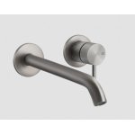 Gessi 316 Intreccio Bateria umywalkowa ścienna element zewnętrzny steel brushed 54189.239