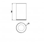 Gessi 316 Kubek biały wolnostojący z podstawą steel brushed 54731.239