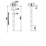 Gessi 316 Meccanica Wylewka sufitowa steel brushed 54299.239