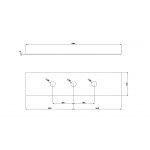 Gessi 316 Płytka do baterii podtynkowej 3-otworowej steel brushed 54593.239