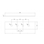 Gessi 316 Płytka do baterii podtynkowej 3-otworowej steel brushed 54595.239